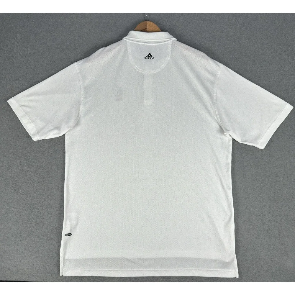 Adidas Polo Shirt‎ Mens Large White TPC Sawgrass Golf Climacool Performance